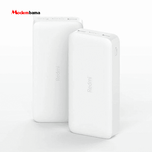 پاور بانک شیائومی+ کابل میکرو (نسخه گلوبال) مدل REDMI Power bank ظرفیت 20000 میلی آمپر ساعت(2021) — تصویر ۲