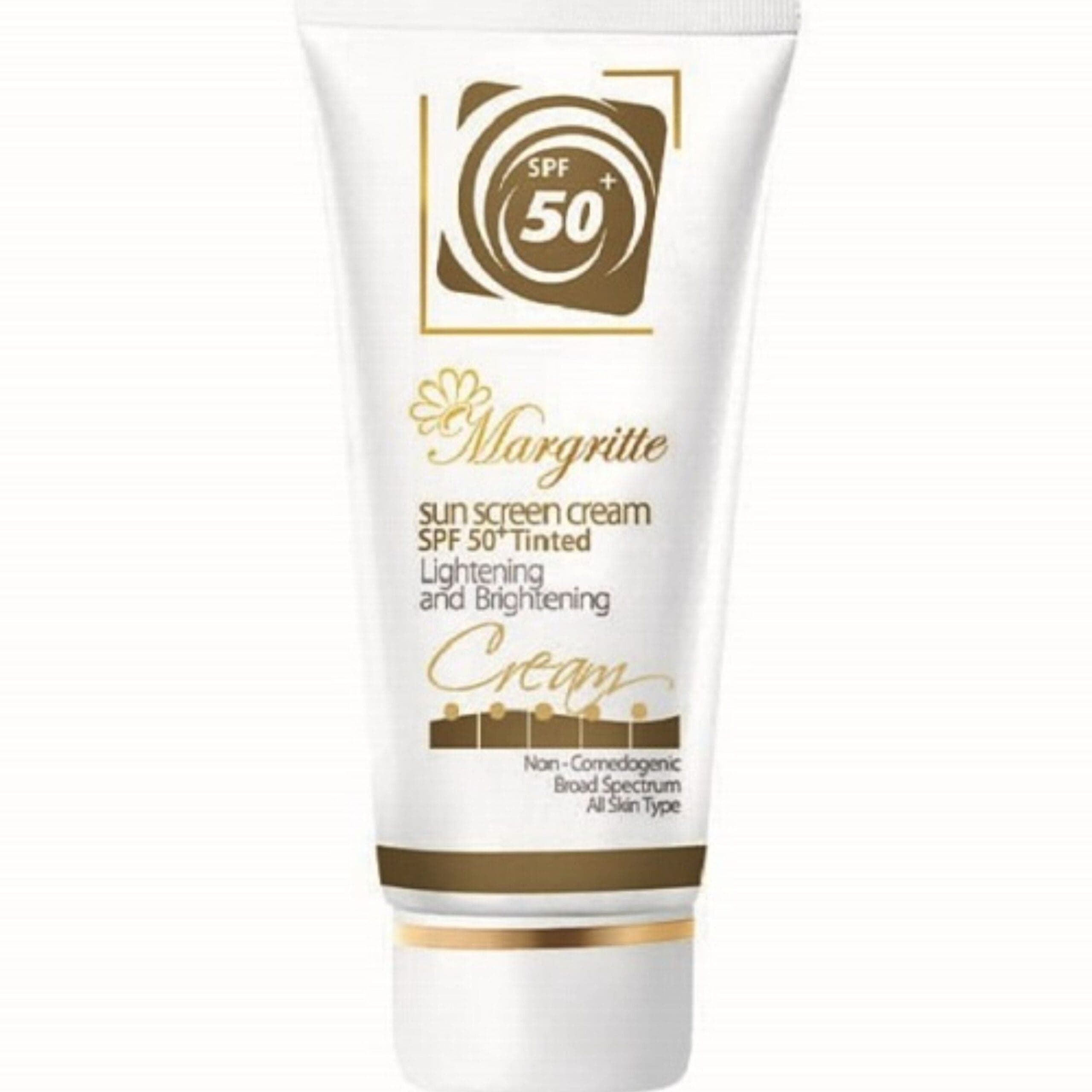 کرم ضد آفتاب روشن کننده مارگریت (Margritte) SPF50 رنگ بژ روشن (Light Beige) مناسب پوست چرب