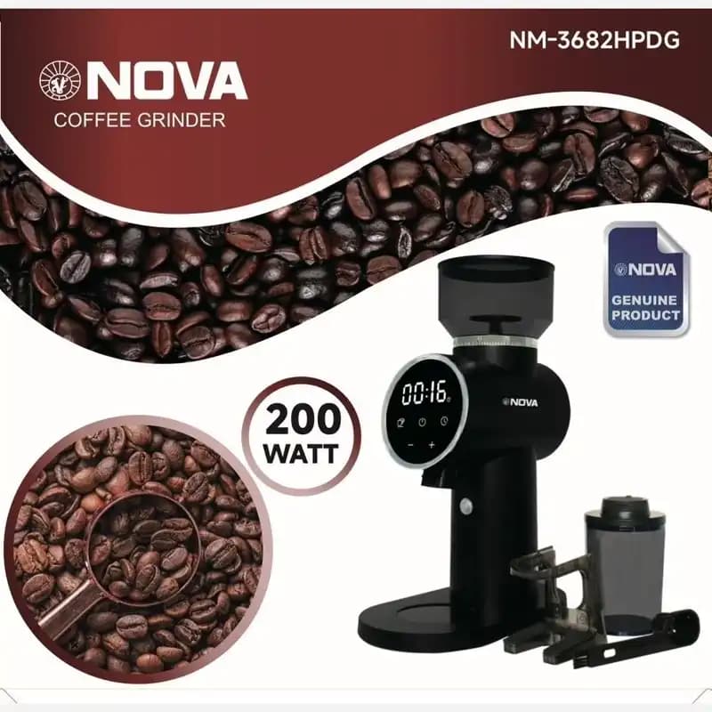 آسیاب قهوه نوا مدل NM3682HPDG توان 200 وات — تصویر ۳