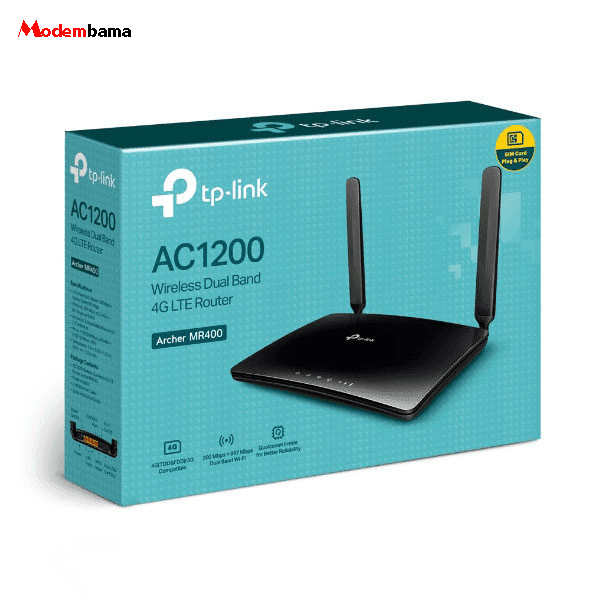 مودم روتر بی سیم 4G LTE تی پی-لینک مدل Archer MR400/AC1200_Ver- 4 — تصویر ۱۱