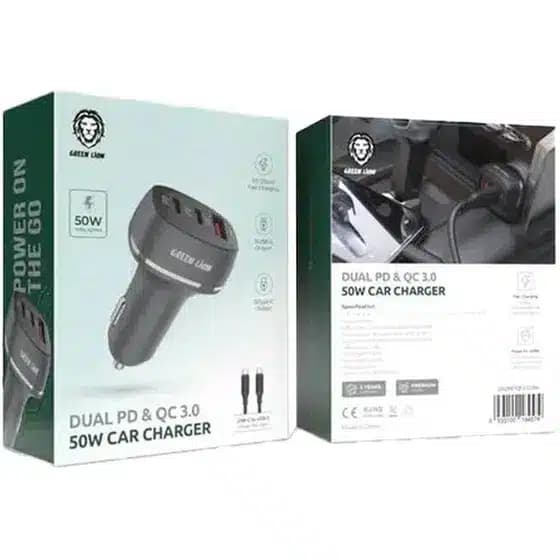 شارژر فندکی فست شارژ گرین لاین 50 وات مدل Green Lion Dual PD & QC 3.0 — تصویر ۸