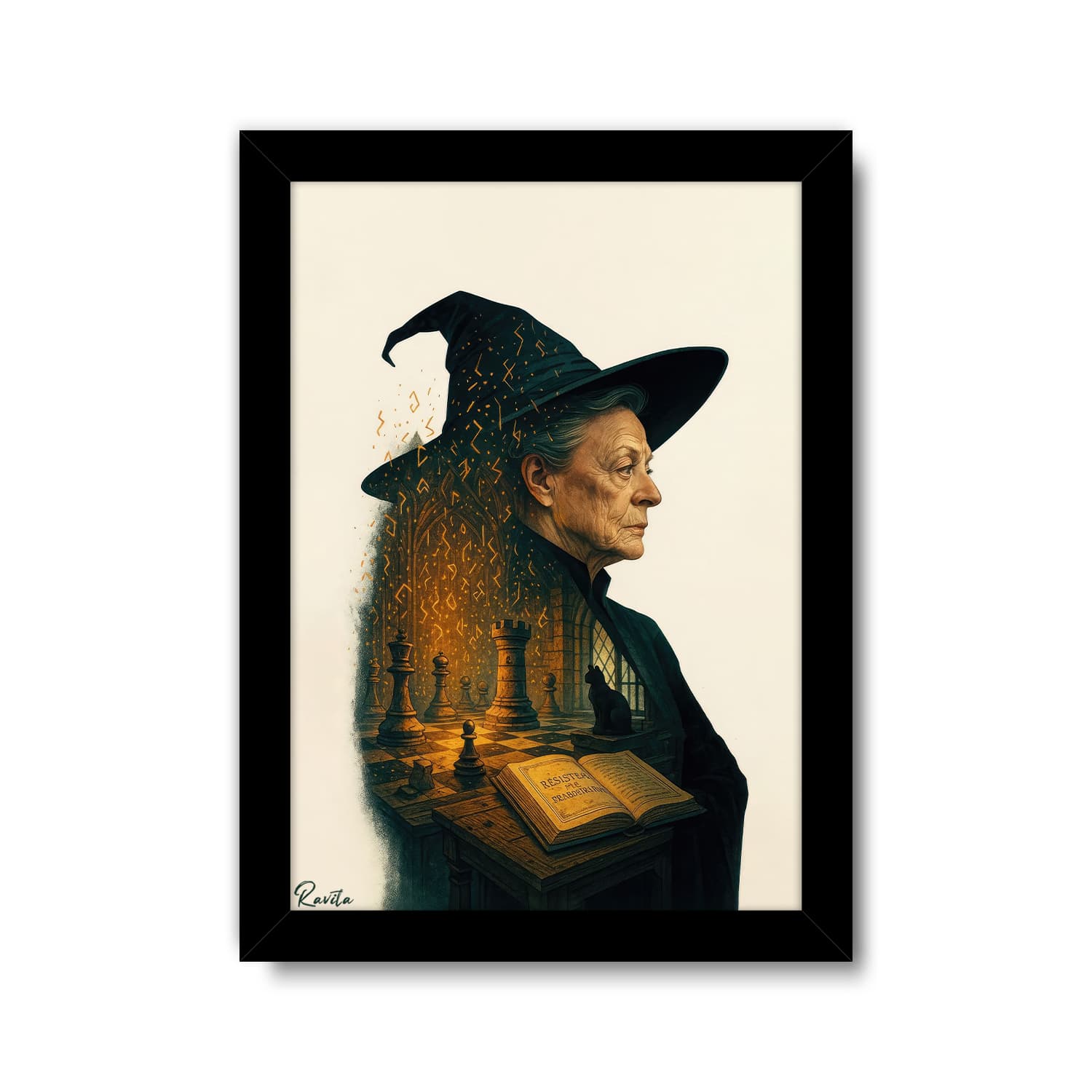 تابلو تکی راویتا طرح مینروا مک گونگال – Minerva McGonagall کد 3859 — تصویر ۵
