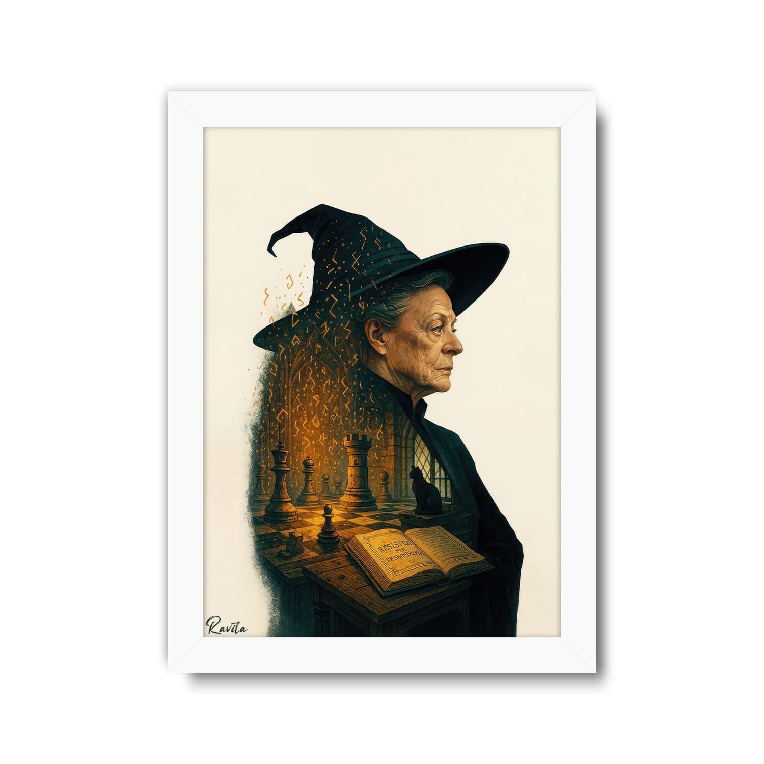 تابلو تکی راویتا طرح مینروا مک گونگال – Minerva McGonagall کد 3859 — تصویر ۷