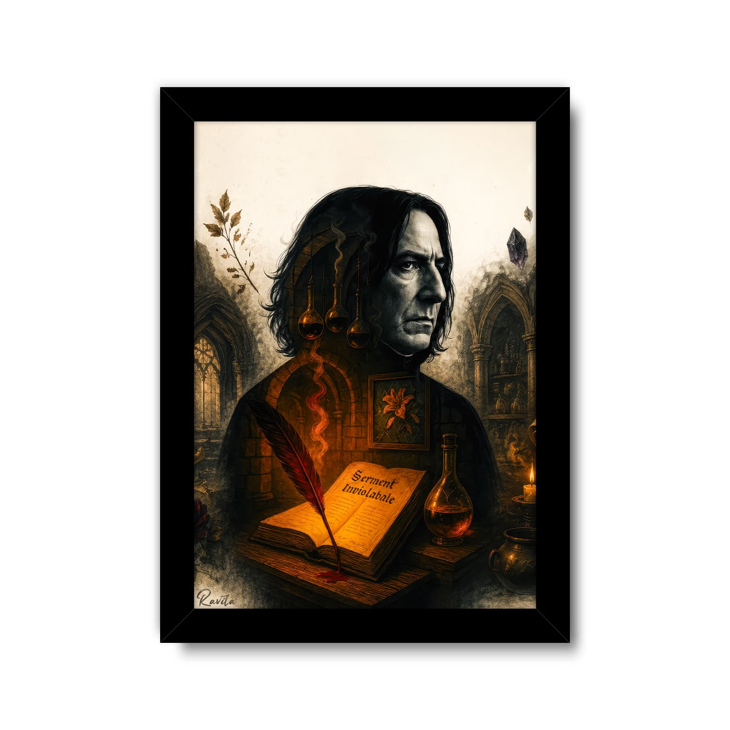تابلو تکی راویتا طرح پروفسور سوروس اسنیپ – Professor Severus Snape کد 3856 — تصویر ۵