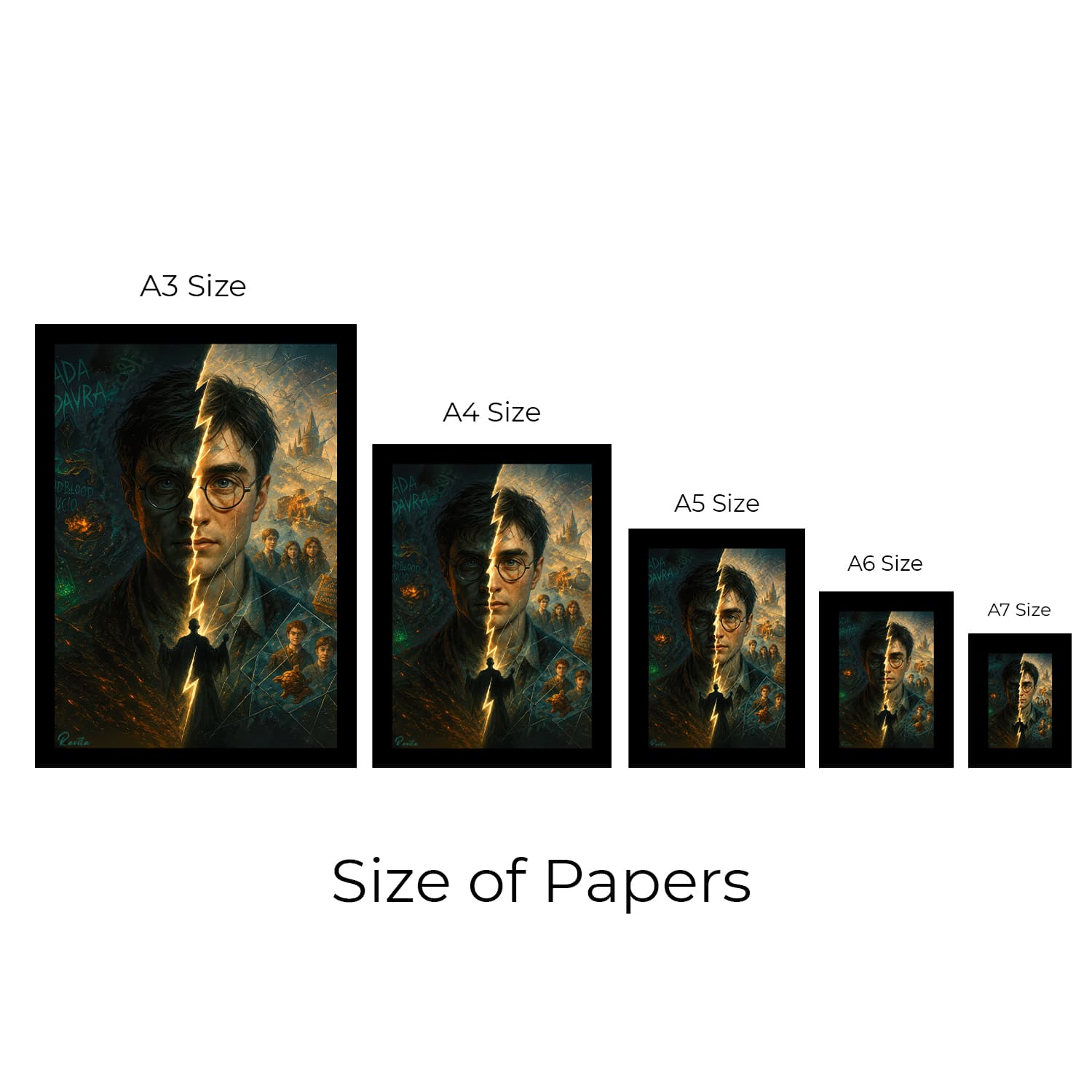 تابلو تکی راویتا طرح هری پاتر دو سوی سرنوشت – Harry Potter Two Sides of Destiny کد 3851 — تصویر ۴
