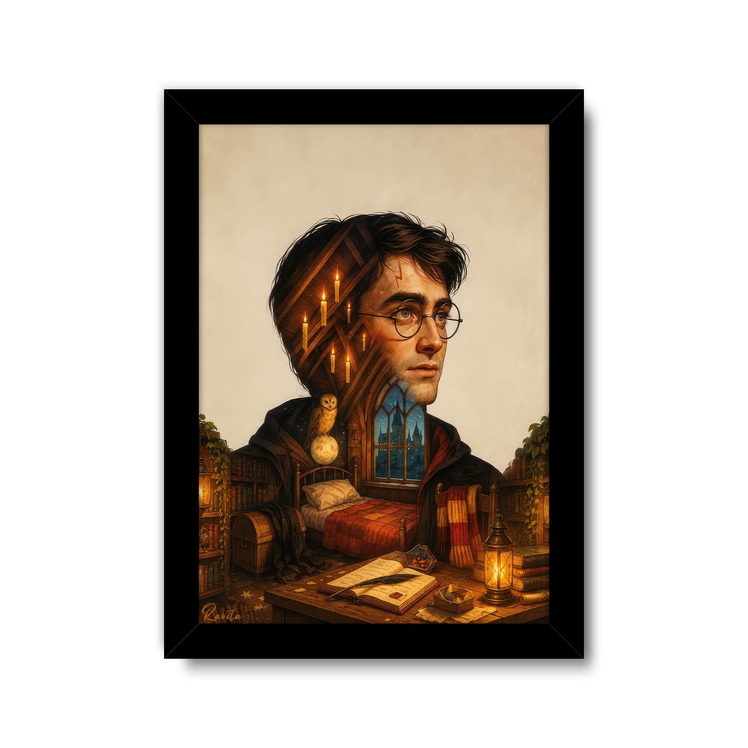 تابلو تکی راویتا طرح هری پاتر و رازهای شبانه – Harry Potter and the Secrets of the Night کد 3850 — تصویر ۵