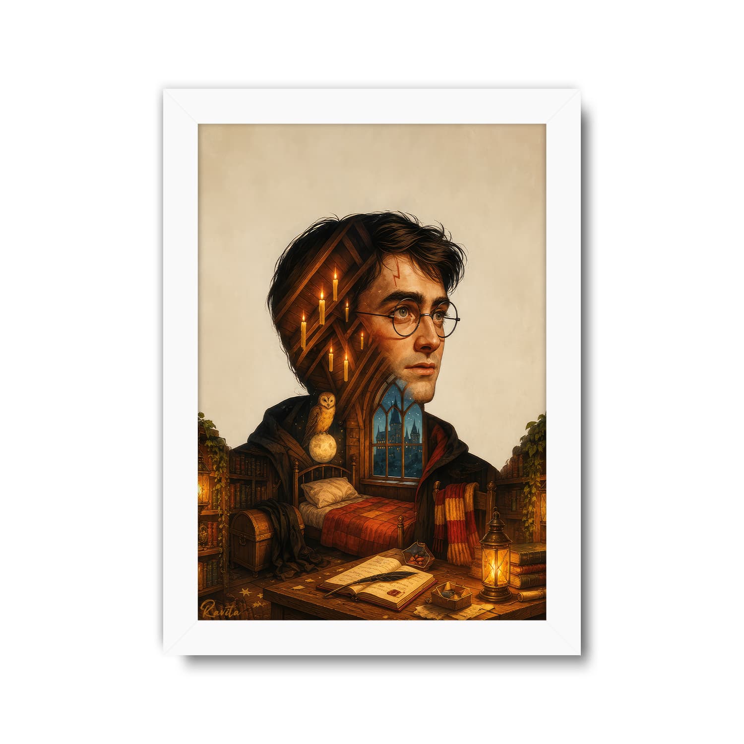 تابلو تکی راویتا طرح هری پاتر و رازهای شبانه – Harry Potter and the Secrets of the Night کد 3850 — تصویر ۳