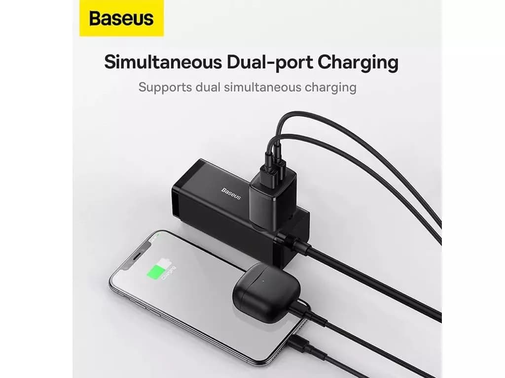 شارژر دیواری یواسبی 10.5 وات بیسوس Baseus Compact Charger 2U EU CCXJ010201 — تصویر ۴