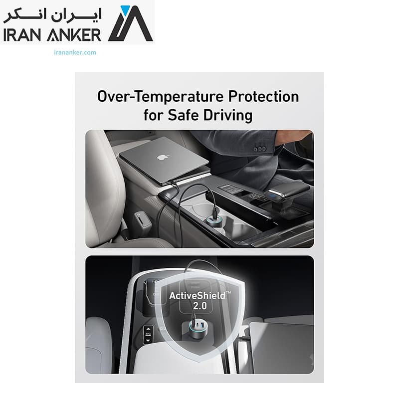 شارژر فندکی انکر Anker USB-C 335 Car Charger 67W Compact 3-Port – مدل A2736 — تصویر ۸