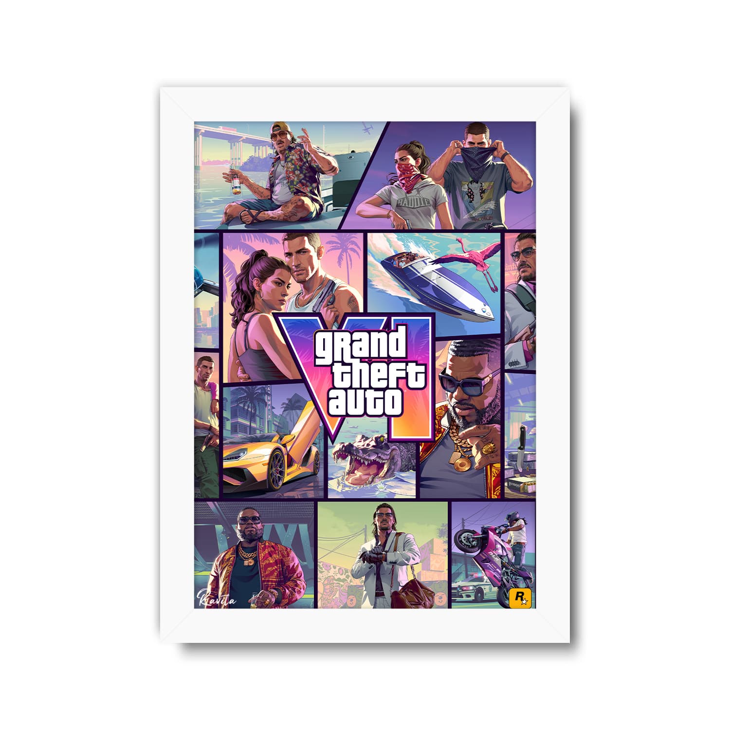 تابلو تکی راویتا طرح بازی GTA VI – 6 کد 3886 — تصویر ۶