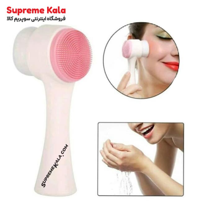 فیس براش دوطرفه دستی مویی و سیلیکونی — تصویر ۹