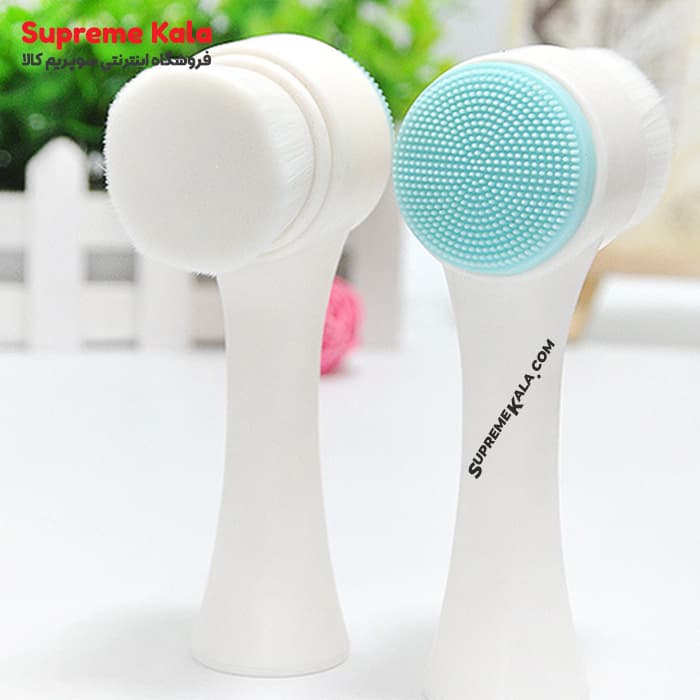 فیس براش دوطرفه دستی مویی و سیلیکونی — تصویر ۸