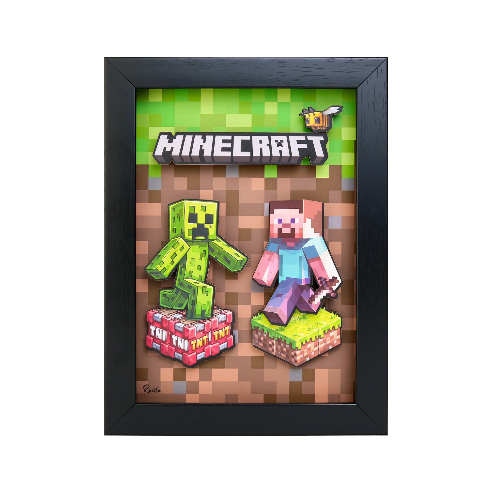 تابلو سه بعدی راویتا طرح ماینکرفت -minecraft کد 3724 — تصویر ۲