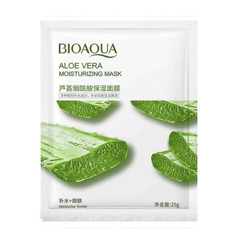 ماسک ورقه ای صورت بایو آکوا مدل آلوئه ورا BIOAQUA وزن 25 گرم — تصویر ۲