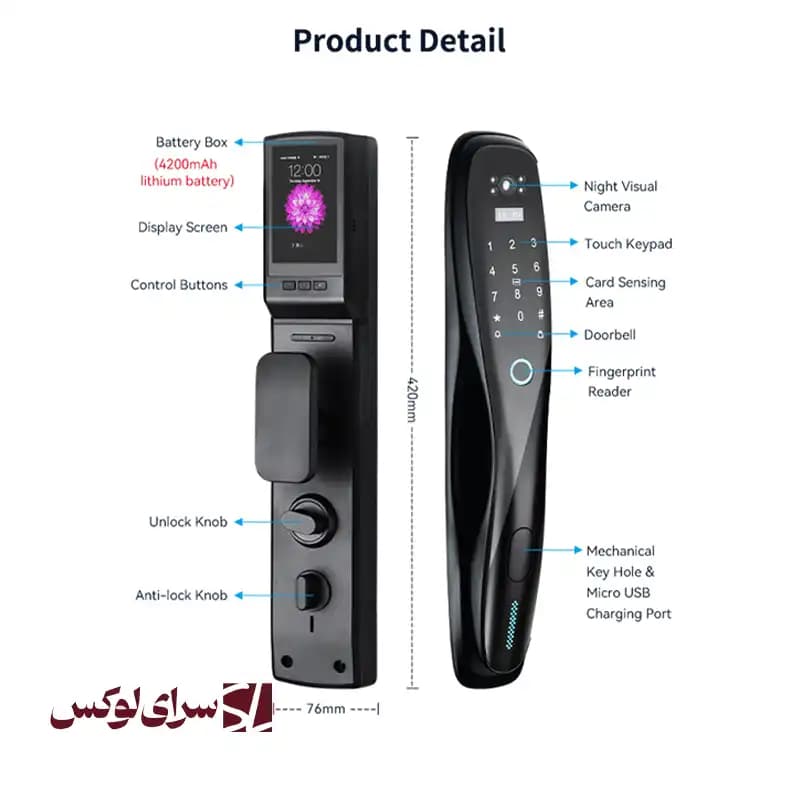دستگیره دیجیتال هوم لاک V200 — تصویر ۶