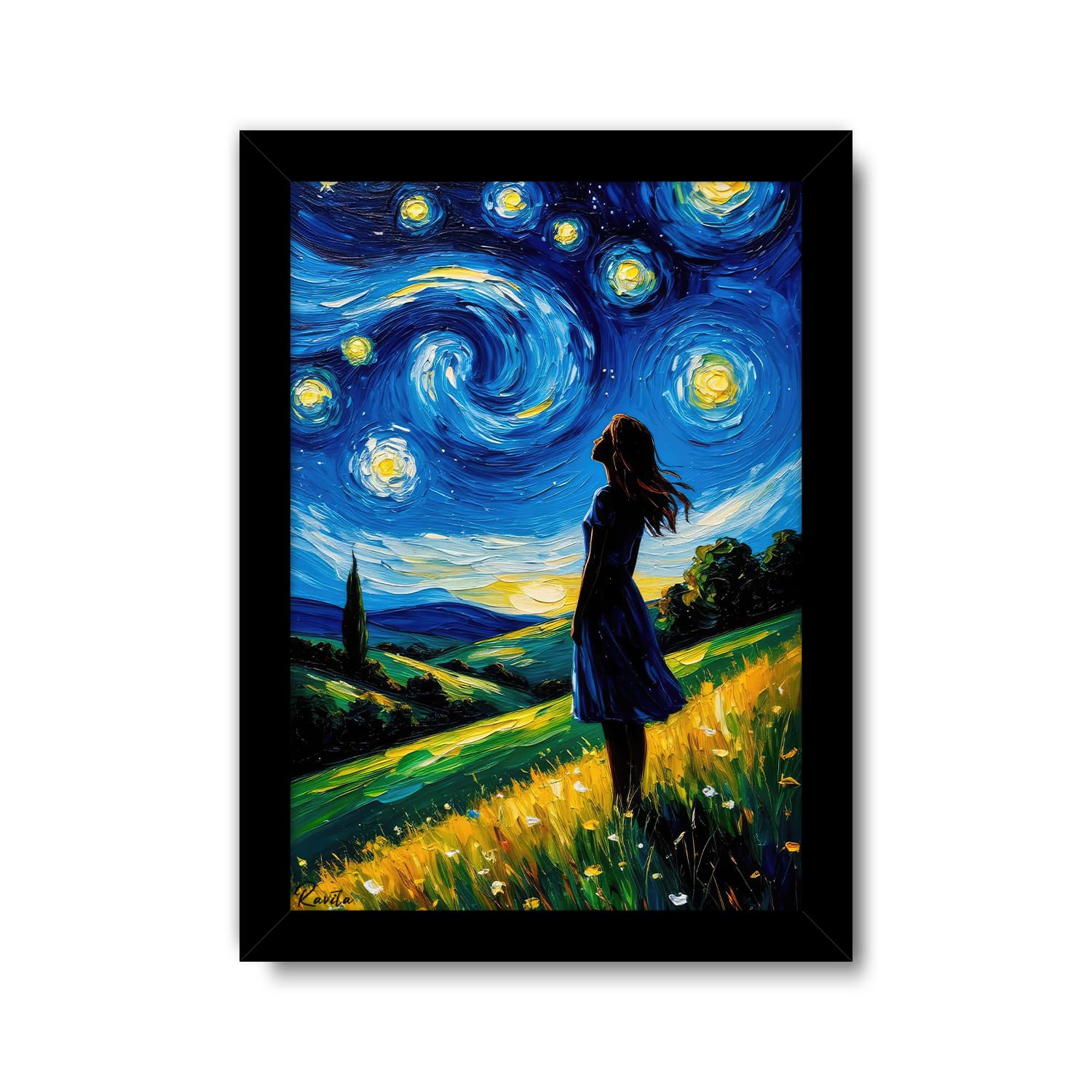 تابلو تکی راویتا طرح نقاشی سبک ون گوک – van gogh کد 3841 — تصویر ۷