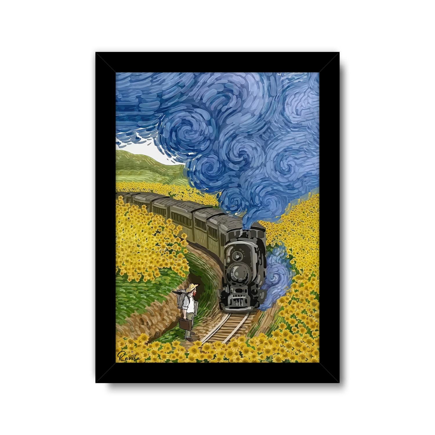 تابلو تکی راویتا طرح نقاشی سبک ون گوک – van gogh کد 3840 — تصویر ۵