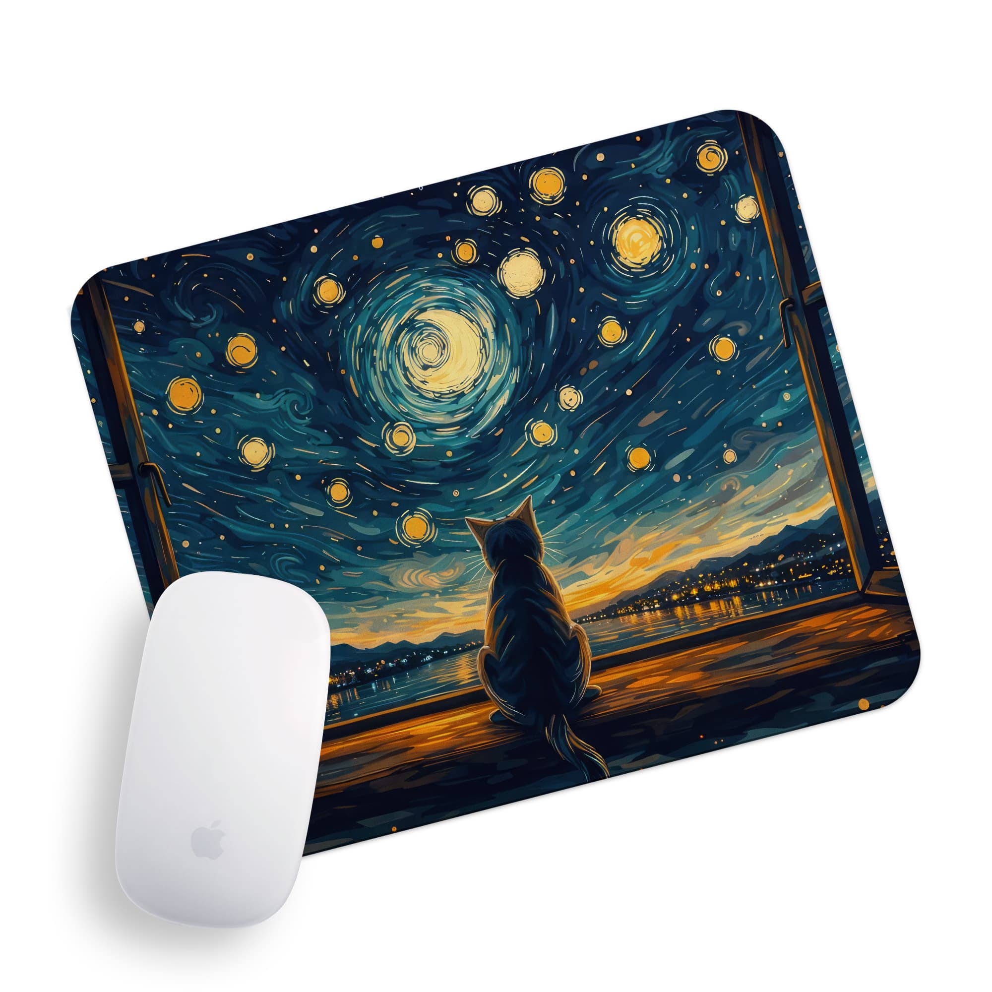پدماوس راویتا طرح گربه به سبک ون گوک – Van Gogh کد 3836 — تصویر ۴