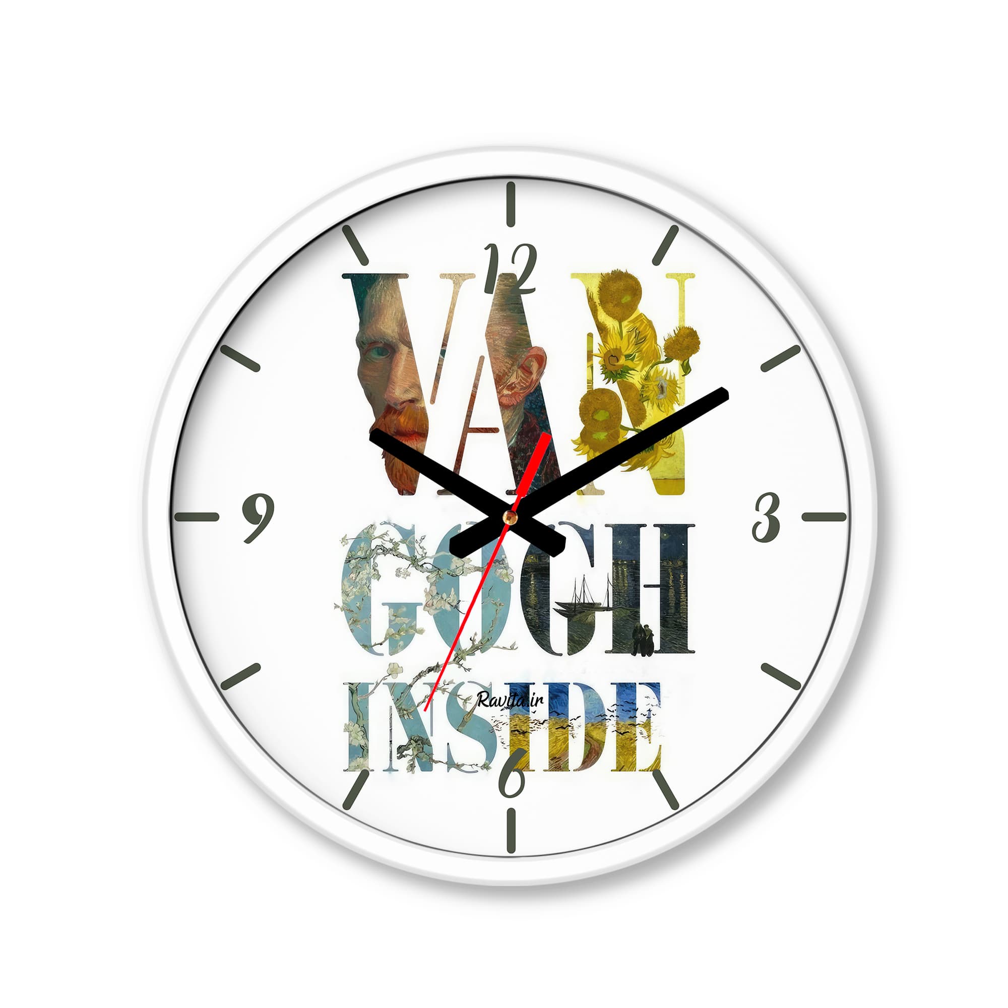 ساعت رومیزی دیواری راویتا طرح نقاشی سبک ون گوک – van gogh کد 3831 — تصویر ۸