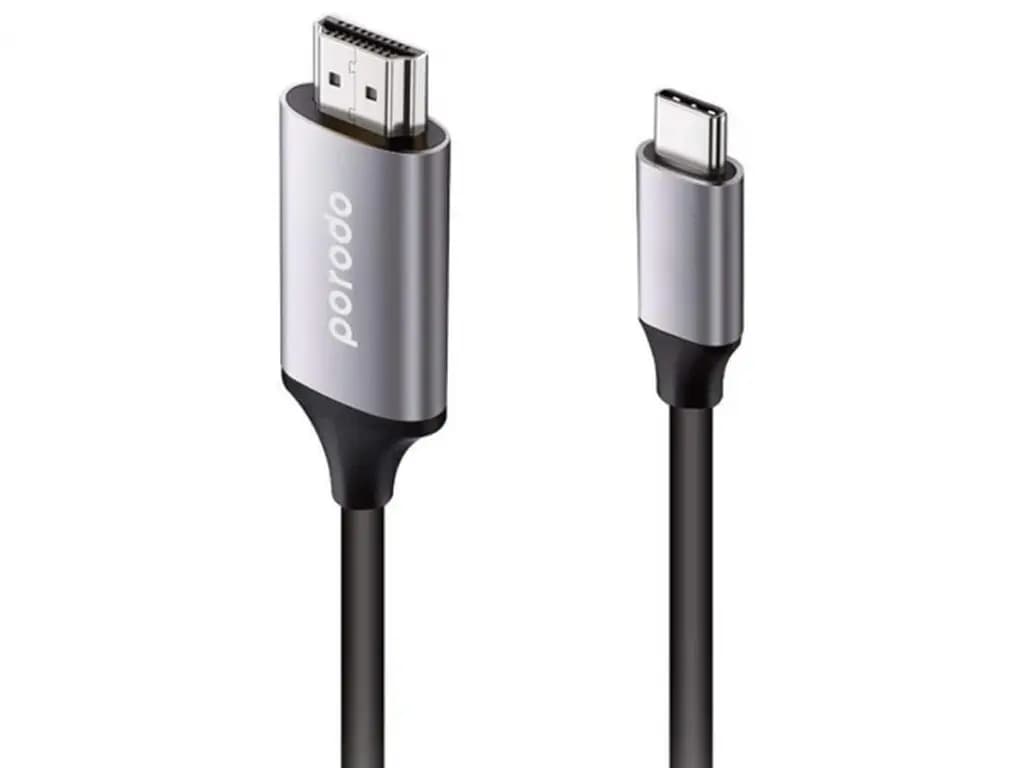 کابل Type-C به HDMI دو متری پرودو مدلPD-4KCHD2-GY — تصویر ۲