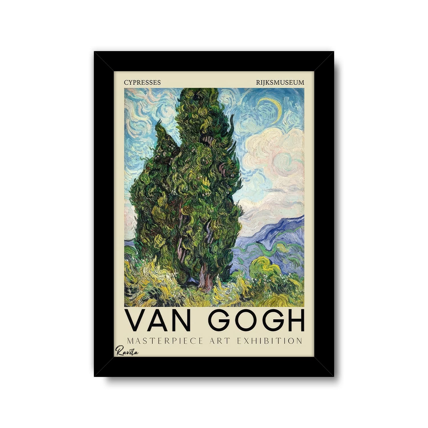 تابلو تکی راویتا طرح نقاشی سبک ون گوک – van gogh کد 3830