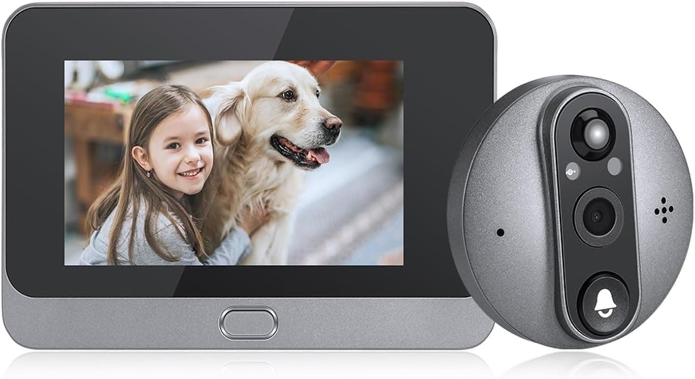 دوربین چشمی درب Wi-Fi C4 اصل | مانیتور 4.3 اینچ، کیفیت 1080p، دید در شب و اتصال وای فای — تصویر ۳