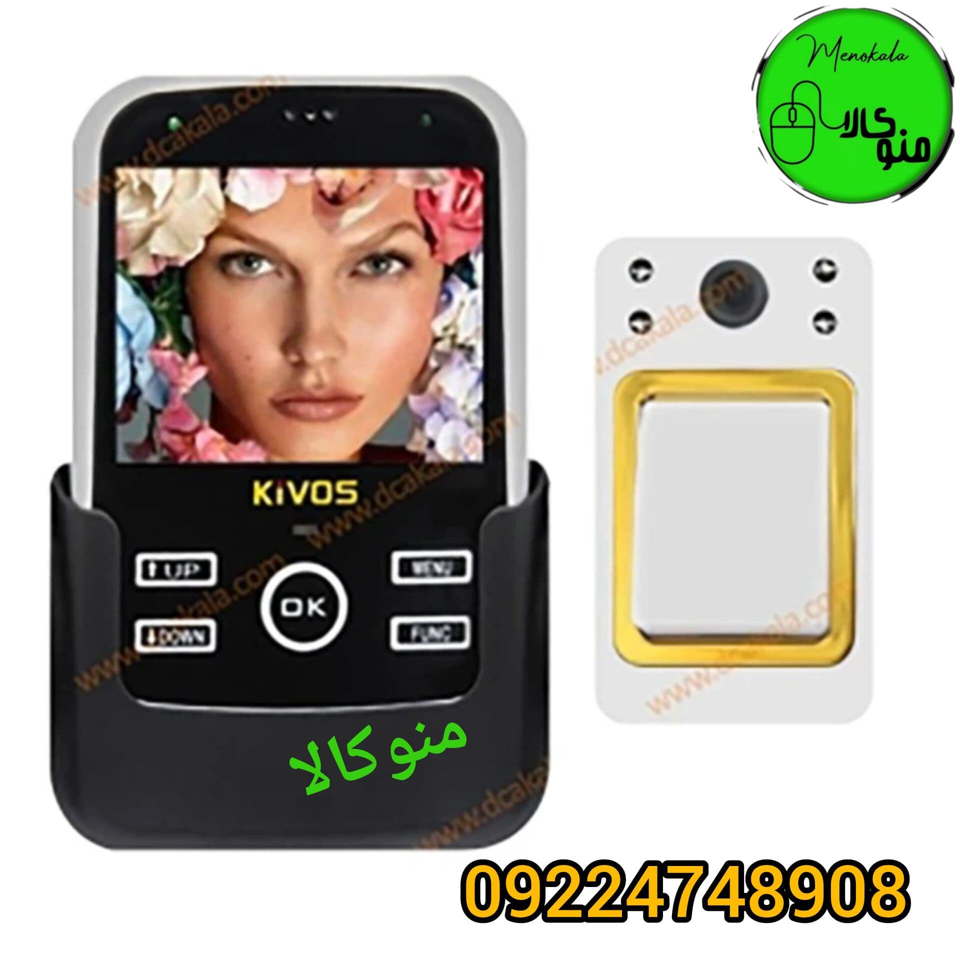 چشمی دیجیتال بی‌سیم کیووس مدل KDB300-M4 | باطری قابل شارژ، مانیتور قابل حمل، دوربین 3 مگاپیکسلی