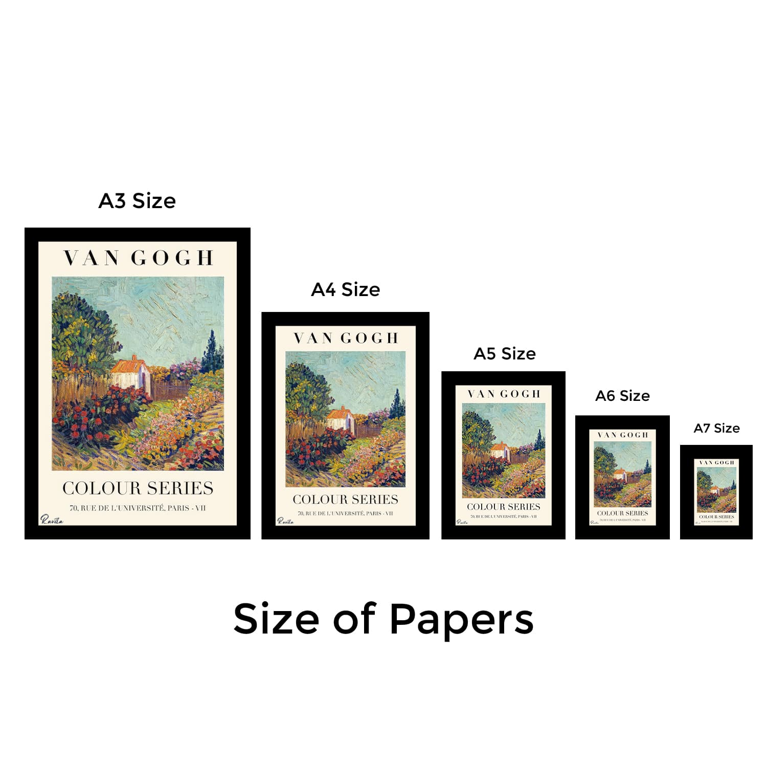 تابلو تکی راویتا طرح نقاشی سبک ون گوک – van gogh کد 3829 — تصویر ۸