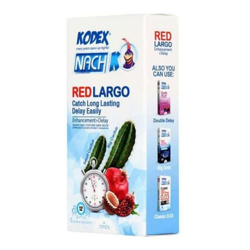 کاندوم تاخیری رد لارگو کدکس مدل RED CACTUS بسته 12 عددی — تصویر ۳