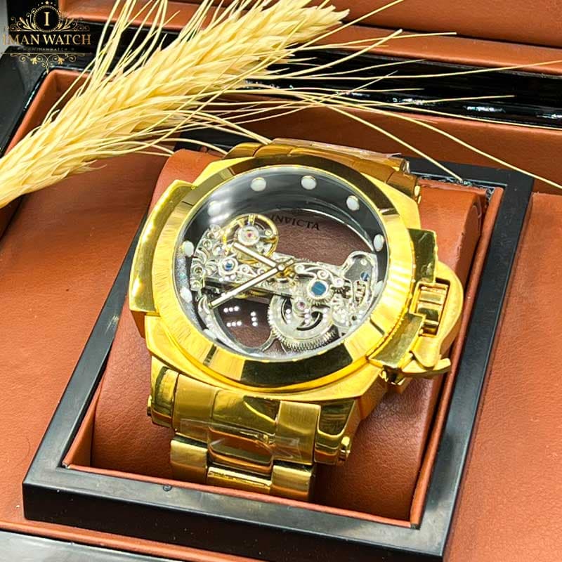 ساعت مچی اینویکتا اتوماتیک مردانه طلایی Invicta 6532 — تصویر ۵
