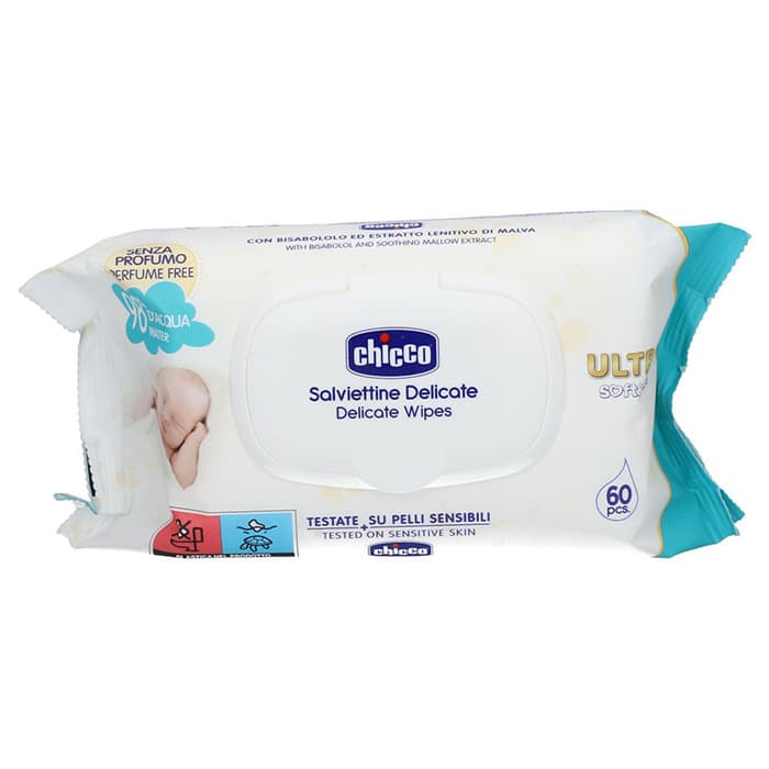 دستمال مرطوب 60 عددی SoftPure اورجینال چیکو — تصویر ۲