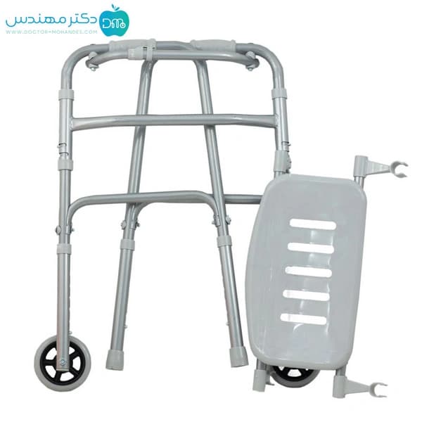 واکر تاشو چرخ‌دار با صندلی — تصویر ۳
