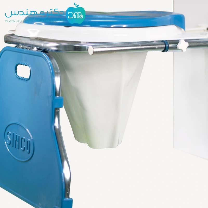 توالت فرنگی دیواری تاشو برند سینکو با قیف — تصویر ۴