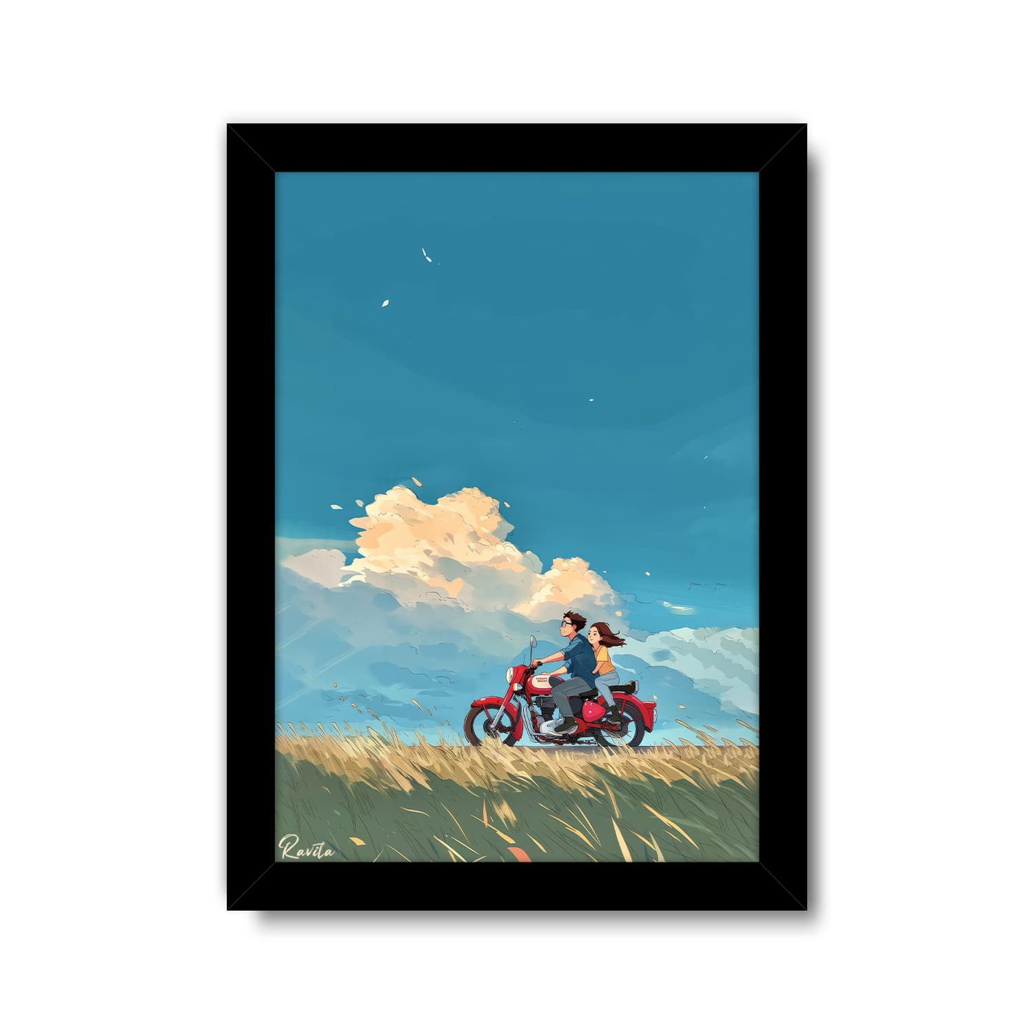 تابلو تکی راویتا طرح عاشقانه دونفره فانتزی – Valentine کد 3822 — تصویر ۵