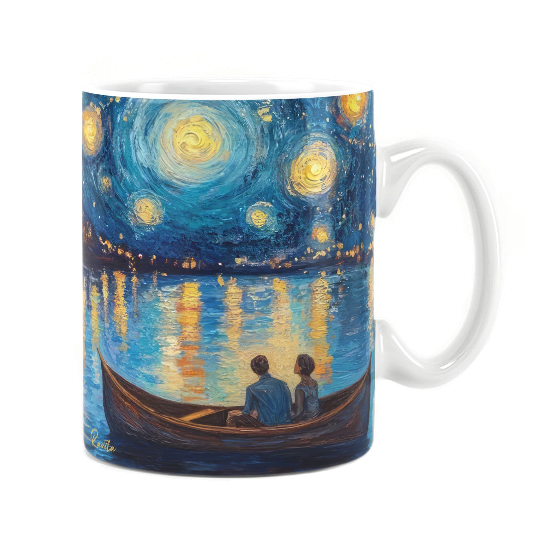 ماگ راویتا طرح عاشقانه ونگوک – Van Gogh Love کد 3820 — تصویر ۳