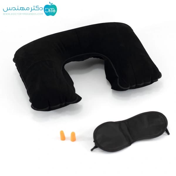 دور گردنی بادی همراه با چشم بند و نویز گیر