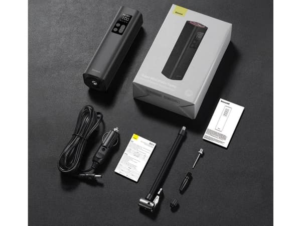پمپ باد و چراغ‌قوه Baseus Super Mini Inflator Pump CRCQ00000 — تصویر ۲