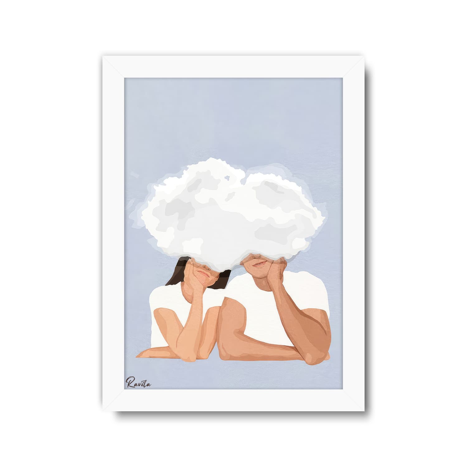 تابلو تکی راویتا طرح عاشقانه دونفره فانتزی – Valentine کد 3819 — تصویر ۵