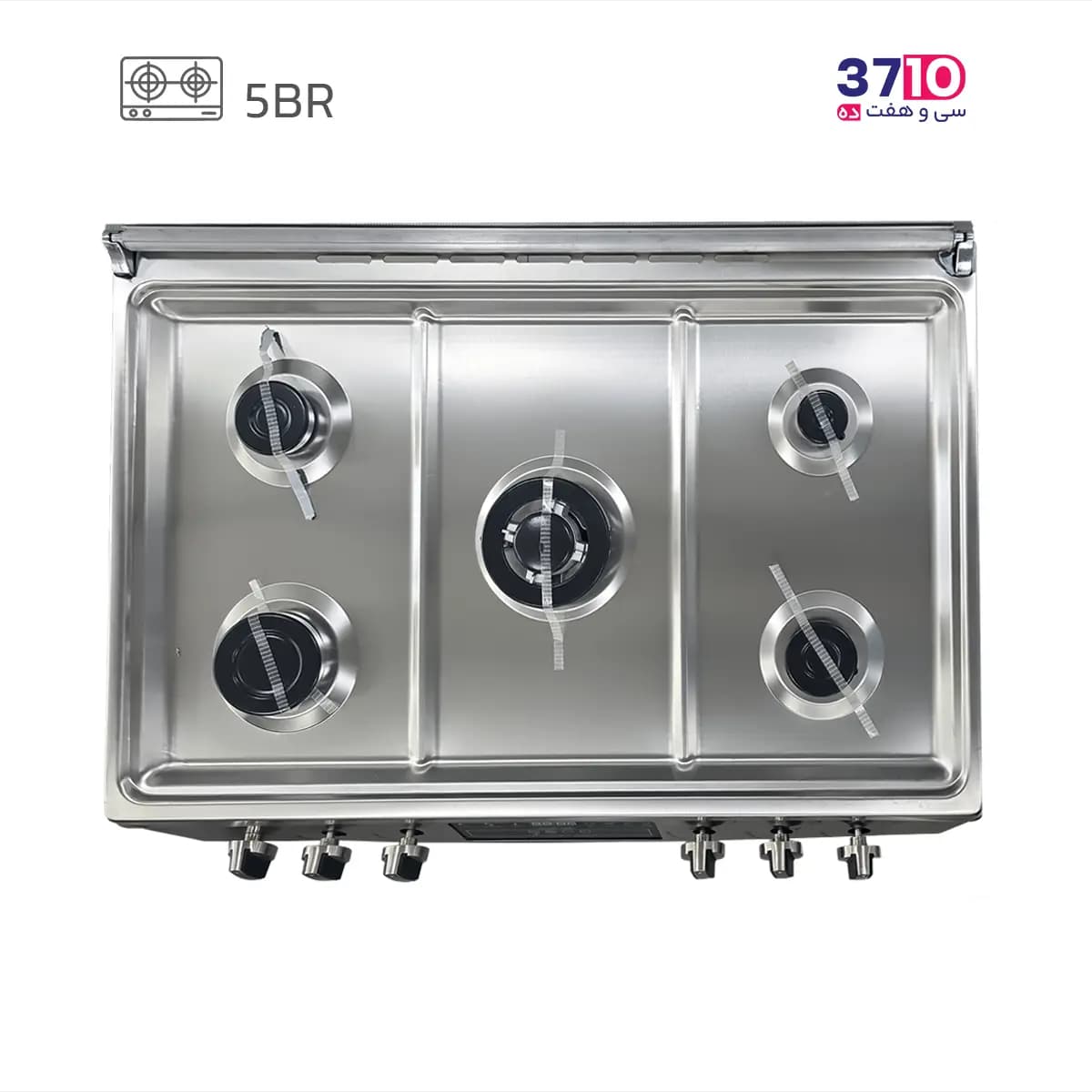 اجاق گاز طرح فر گلین گاز Galin Gas مدل Venso 9051FS بدنه تمام استیل دو درب — تصویر ۹