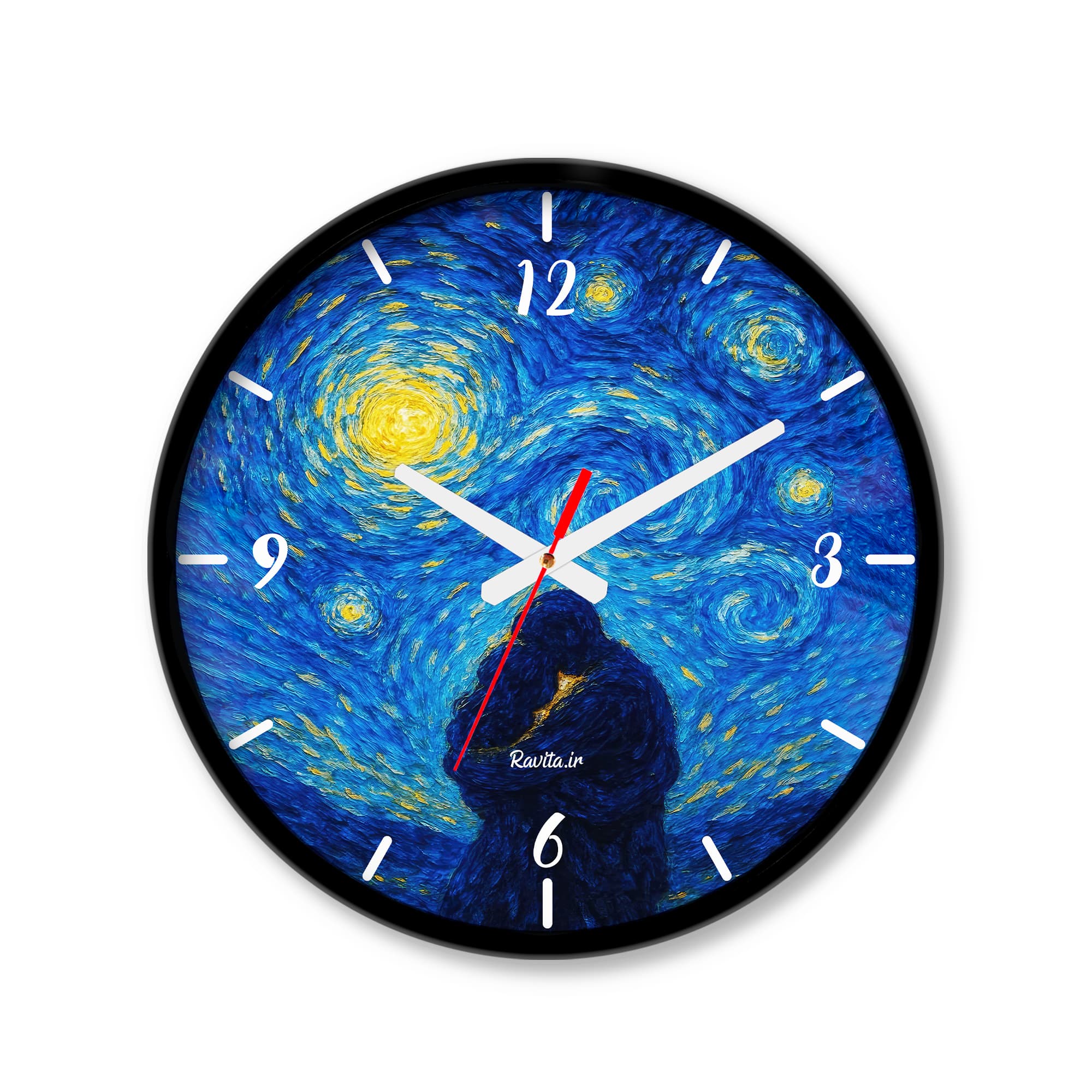 ساعت رومیزی دیواری راویتا طرح عاشقانه ونگوک – Van Gogh Love کد 3814 — تصویر ۸