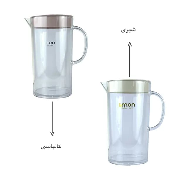 پارچ کریستالی گرد بلند لیمون — تصویر ۳