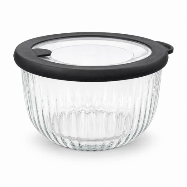 کاسه گرد شیشه ای دربدارشیاردار 970 میلی لیتر لیمون — تصویر ۷