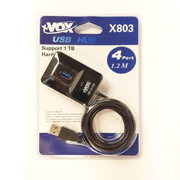 هاب 4 پورت USB2.0 ایکس ووکس مدل X803 — تصویر ۴