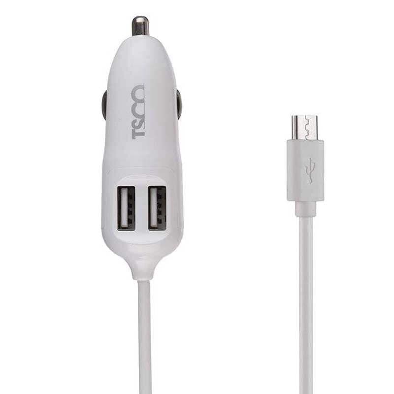 شارژر فندکی TSCO TCG 26 سیم وصل میکرو یو اس بی — تصویر ۳