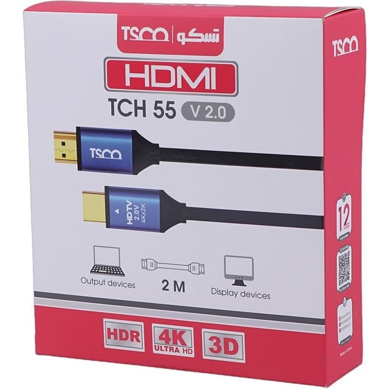 کابل HDMI V2.0 4K تسکو TSCO TCH 55 به طول 2 متر — تصویر ۶