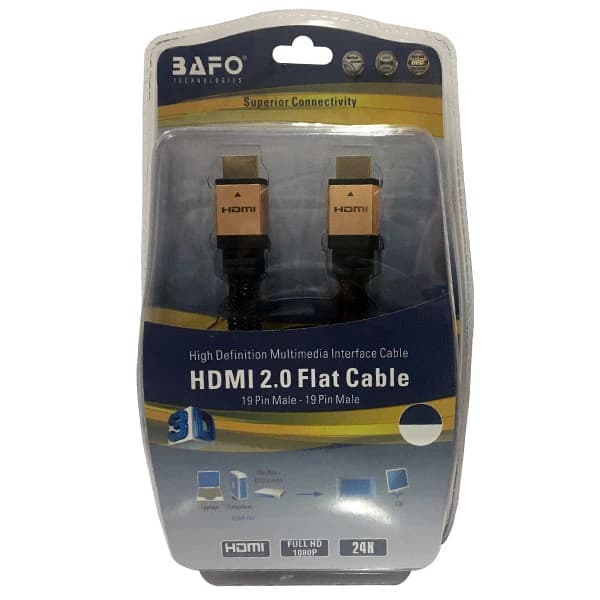 کابل HDMI V2.0 4K بافو BAFO FLAT به طول 2 متر — تصویر ۱۰
