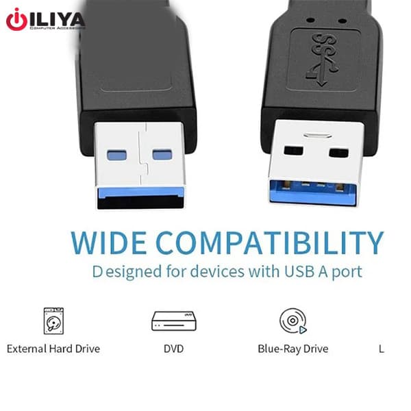 کابل لینک USB3 به USB3 دی نت-d net به طول 1.5 متر — تصویر ۳