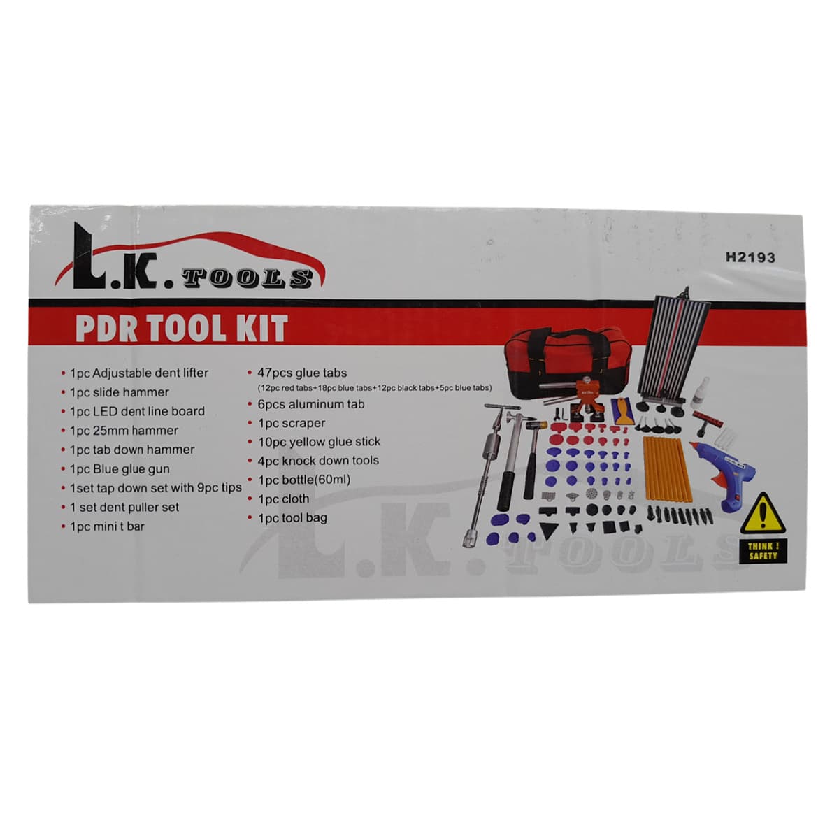 کیت 94 پارچه صافکاری LK PDR کد H2193 — تصویر ۵