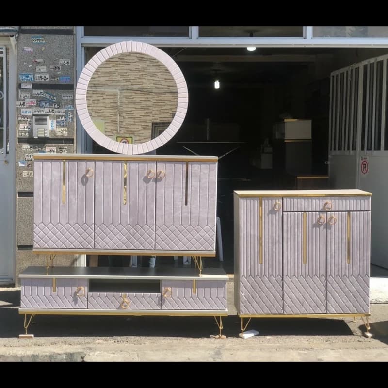 ست آینه و کنسول مدل خط لوزی — تصویر ۸