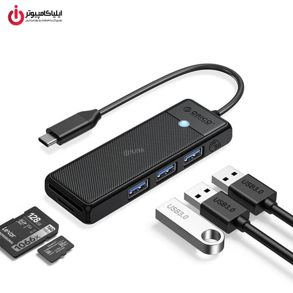 هاب 3 پورت USB3.0 اوریکو مدل ORICO PAPW3AT-C3-015 اتصال Type-C — تصویر ۶